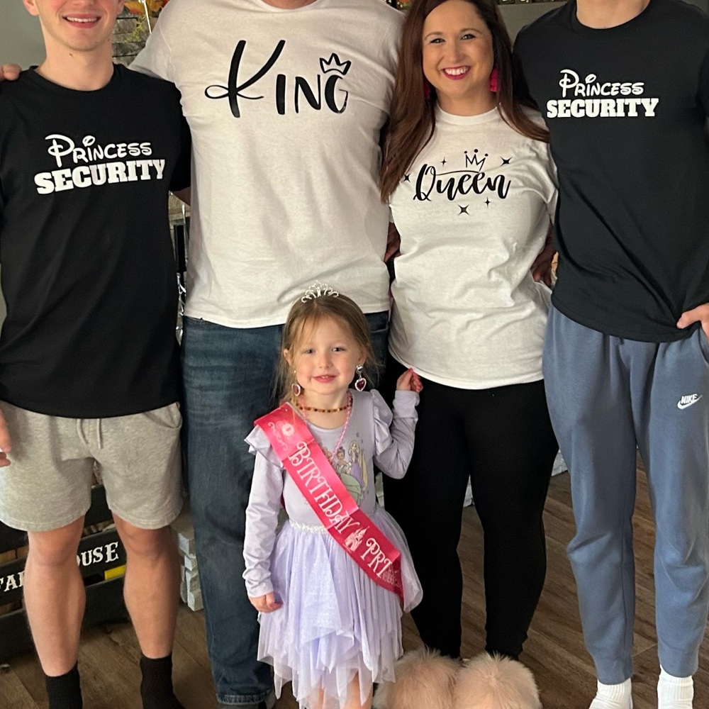 Family Matching Disney T-Shirts - KING QUEEN AND PRINCESS SECURITY